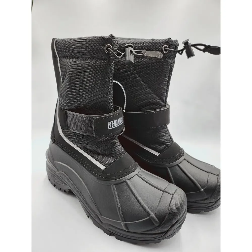 size 7 Khombu Men's Black Winter Boots Waterproof new